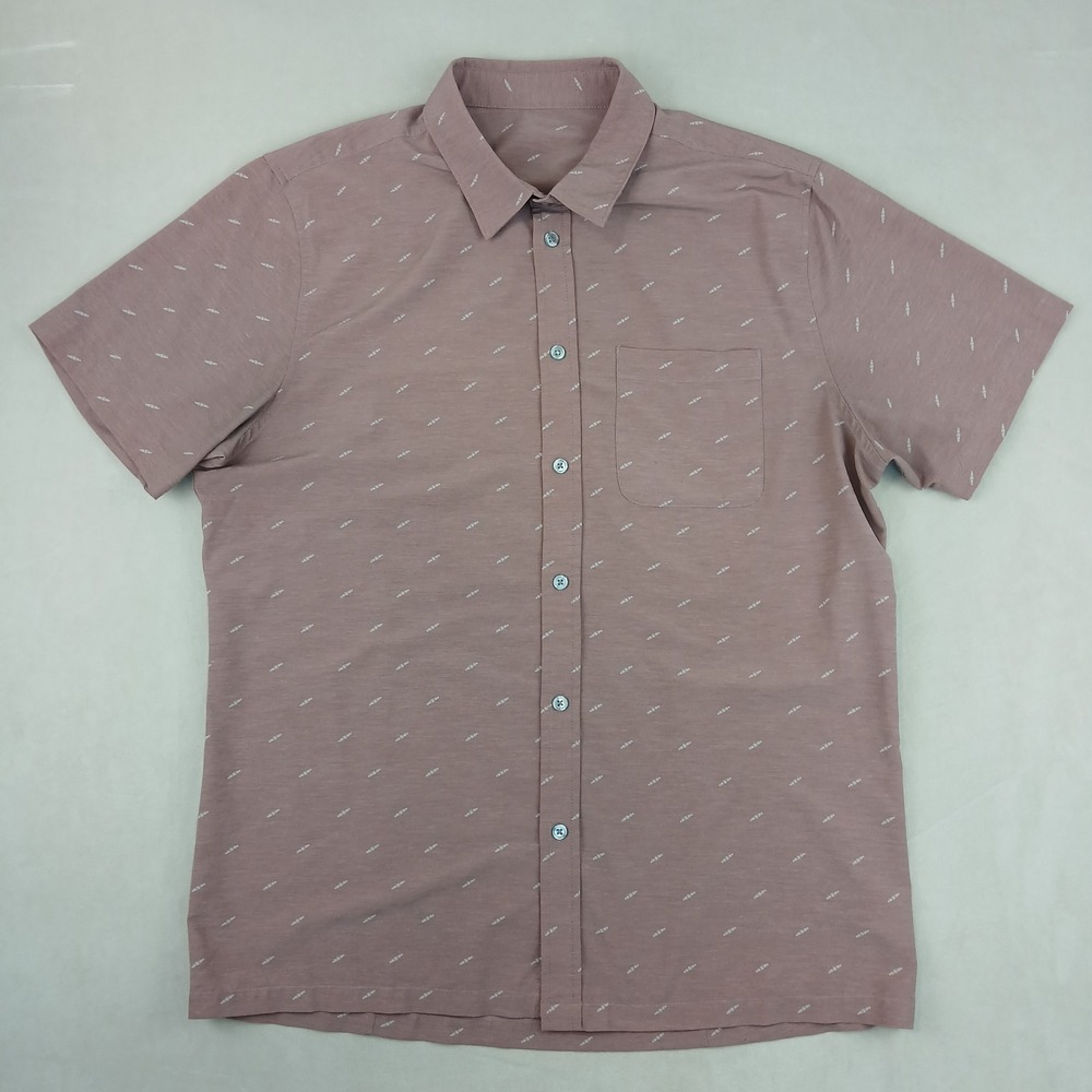 Vuori Small Mens Shirt FLAW Button Up Short Sleeve Bridge Stretch 21x27